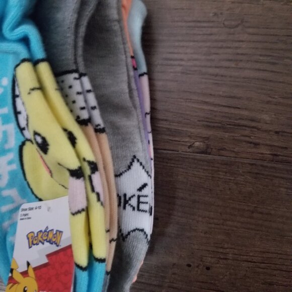 Pokemon 5 pack no show socks - Picture 3 of 7